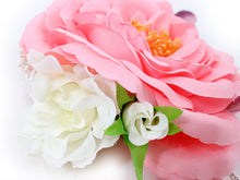 Load image into Gallery viewer, Hair Accessories Headband Clip 2 Piece Set  for Japanese Traditional Clothes -Pink Rose Pearl Beads