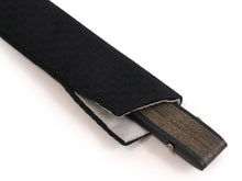 Load image into Gallery viewer, Men's Cotton Linen Sensu :Japanese Traditional Folding Fan & Fan Bag 2 Piece Set - gray linen leaf