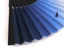 Load image into Gallery viewer, Men's Cotton Sensu :Japanese Traditional Folding Fan  & Fan Bag 2 Piece Set - blue sweetfish pattern