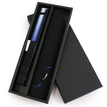 Load image into Gallery viewer, Men's Cotton Sensu :Japanese Traditional Folding Fan  & Fan Bag 2 Piece Set - blue sweetfish pattern