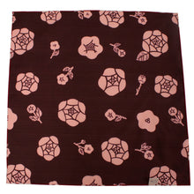 將圖片載入圖庫檢視器 Furoshiki L size 105cm Red Cream Rose Brown