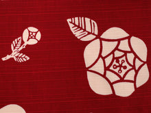 將圖片載入圖庫檢視器 Furoshiki L size 105cm Red Cream Rose Brown
