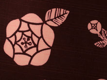 將圖片載入圖庫檢視器 Furoshiki L size 105cm Red Cream Rose Brown