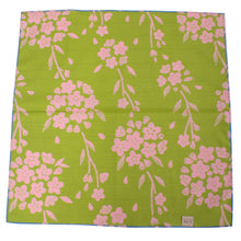 將圖片載入圖庫檢視器 Furoshiki L size 105cm Light Blue Yellow Green Sakura