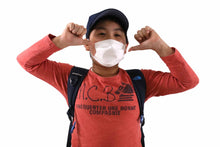 將圖片載入圖庫檢視器 Child 3 Size Silk Pleats Face Mask -Houndstooth Pattern