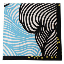 將圖片載入圖庫檢視器 0507us★英語★棉布浴敷 大尺寸 105cm 川島紡織細胞控制器 彩華波濤