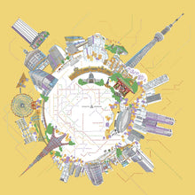 Load image into Gallery viewer, Furoshiki L-Size 97cm Modern Tokyo Daytime