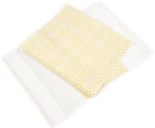 Load image into Gallery viewer, Silk Obiage Sha Leno for Japanese Traditional Kimono - White x Yellow Geometric