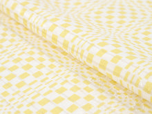 Load image into Gallery viewer, Silk Obiage Sha Leno for Japanese Traditional Kimono - White x Yellow Geometric