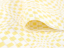 Load image into Gallery viewer, Silk Obiage Sha Leno for Japanese Traditional Kimono - White x Yellow Geometric