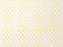 Load image into Gallery viewer, Silk Obiage Sha Leno for Japanese Traditional Kimono - White x Yellow Geometric