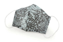 画像をギャラリービューアに読み込む, Sankatsu 3D Face Mask - Mint Blue Base Autumn Leaf Pattern