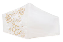画像をギャラリービューアに読み込む, White Gold Embroidery 3D Face Mask With Mask Charm - 7 Design Choices