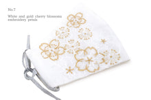 画像をギャラリービューアに読み込む, White Gold Embroidery 3D Face Mask With Mask Charm - 7 Design Choices