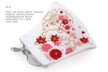 將圖片載入圖庫檢視器 White Color Embroidery 3D Face Mask With Mask Charm - 7 Design Choices