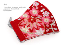 將圖片載入圖庫檢視器 Red Color Embroidery 3D Face Mask With Mask Charm - 7 Design Choices
