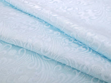 画像をギャラリービューアに読み込む, Silk Obiage Tango-chirimen for Japanese Traditional Kimono - Light Blue Flowers