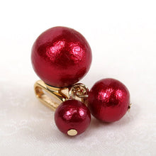 Load image into Gallery viewer, Obidome Cotton 3 Pearls  for Japanese Traditional Kimono - Red