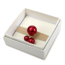 Load image into Gallery viewer, Obidome Cotton 3 Pearls  for Japanese Traditional Kimono - Red