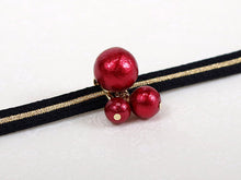 Load image into Gallery viewer, Obidome Cotton 3 Pearls  for Japanese Traditional Kimono - Red