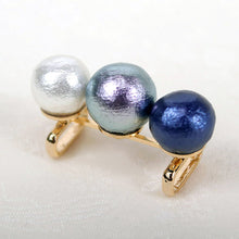 Load image into Gallery viewer, Obidome Cotton 3 Pearls  for Japanese Traditional Kimono - Blue