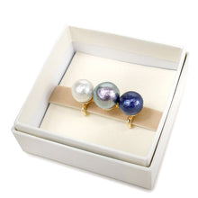 Load image into Gallery viewer, Obidome Cotton 3 Pearls  for Japanese Traditional Kimono - Blue