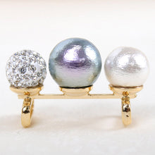 Load image into Gallery viewer, Obidome Cotton Pearl  for Japanese Traditional Kimono - 3 Gray Rhinestone