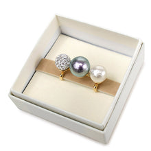 Load image into Gallery viewer, Obidome Cotton Pearl  for Japanese Traditional Kimono - 3 Gray Rhinestone