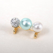 Load image into Gallery viewer, Obidome Cotton Pearl  for Japanese Traditional Kimono - 3 Aqua Light Blue Rhinestone