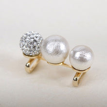 Load image into Gallery viewer, Obidome Cotton Pearl  for Japanese Traditional Kimono - 3 White Swarovski