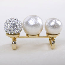 Load image into Gallery viewer, Obidome Cotton Pearl  for Japanese Traditional Kimono - 3 White Swarovski