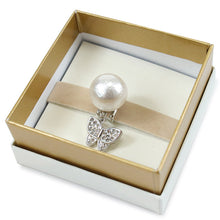 Load image into Gallery viewer, Obidome Cotton Pearl for Japanese Traditional Kimono - Pink with SWAROVSKI charm 14mm