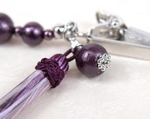 画像をギャラリービューアに読み込む, Ladies' Kimono Haori Himo String for Japanese Traditional Clothes- Cotton Pearl Magnet Clip Amethyst