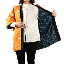 画像をギャラリービューアに読み込む, Unisex Reversible Hanten Robe, Japanese Kimono Haori Winter Jacket Coat Outerwear