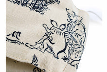 Load image into Gallery viewer, Box Shape Traditional Japanese Pattern Face Mask - Beige Animal