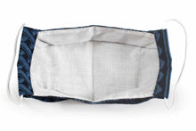 Load image into Gallery viewer, Box Shape Traditional Japanese Pattern Face Mask - Blue Chain