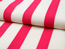 將圖片載入圖庫檢視器 Women's Polyester Washable Two-Shaku-Sleeve Kimono for Hakama, Short Length, Dark Pink Off-White, Stripes, Free Size: Japanese Traditional Clothes