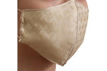 Load image into Gallery viewer, Silk 3D Face Mask Cloisonne Pattern - Beige