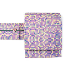將圖片載入圖庫檢視器 Ladies' Linen Nagoyaobi Obidome Obijime 3 Item Set for Japanese Traditional Kimono - Purple Mosaic