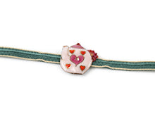 將圖片載入圖庫檢視器 Ladies' Linen Nagoyaobi Obidome Obijime 3 Item Set for Japanese Traditional Kimono - Purple Mosaic