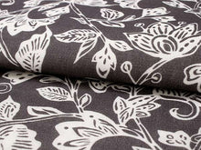 將圖片載入圖庫檢視器 Ladies' Linen Nagoyaobi Obidome Obijime 3 Item Set for Japanese Traditional Kimono - Brown Flower Leaves