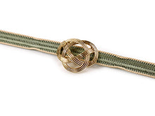 將圖片載入圖庫檢視器 Ladies' Linen Nagoyaobi Obidome Obijime 3 Item Set for Japanese Traditional Kimono - Brown Flower Leaves