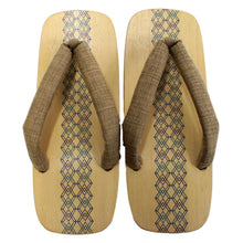 画像をギャラリービューアに読み込む, Men's Paulownia Geta (Japanese Sandals) for Japanese Traditional Kimono/Yukata:*Clogs Print Natural White Wooden Platform tie-dye pattern Brown Gray Sandal