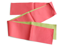 Load image into Gallery viewer, Women's Hanhaba-obi for Japanese Traditional Kimono - Unlined Reversible Rose Pink x Yellow Green