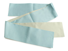 Load image into Gallery viewer, Women's Hanhaba-obi for Japanese Traditional Kimono - Unlined Reversible Pale Blue x Frost Blue