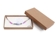 將圖片載入圖庫檢視器 Haori string natural stone, Coral red mother-of-pearl, gray and clear Czech glass, Women