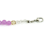 將圖片載入圖庫檢視器 Haori string natural stone, Coral red mother-of-pearl, gray and clear Czech glass, Women