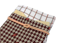画像をギャラリービューアに読み込む, Washable Awase Kimono, Nagoya Obi, Pure Silk Obiage, Pure Silk Obijime, 4 piece set, Women, White, Checkerd pattern, L size
