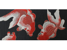 將圖片載入圖庫檢視器 Hanhaba-Obi, Reversible, Women, Black, Red Goldfish