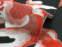 將圖片載入圖庫檢視器 Hanhaba-Obi, Reversible, Women, Black, Red Goldfish